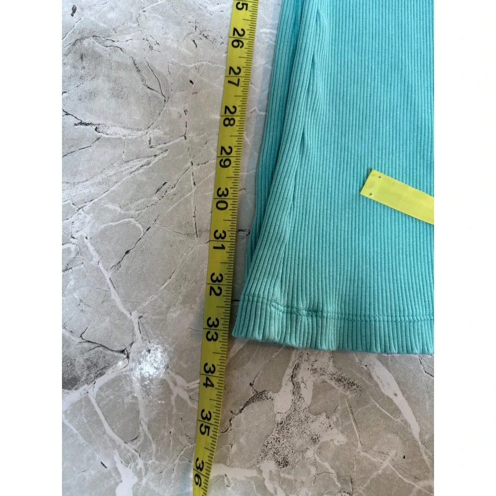 Limited‎ Too Girls XL Mint Green Ribbed Wide Leg Flare Lounge Pants Drawstring